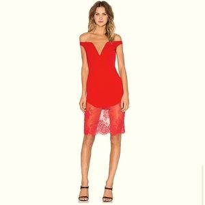 NWT NBD Revolve Be Your Distraction Red Lace Dress | NBD Xs